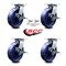 Service Caster 8 Inch Solid Poly Caster Set with Roller Bearing 4 Brake and 2 Swivel Lock SCC SCC-35S820-SPUR-SLB-BSL-2-SLB-2 - alternate 6